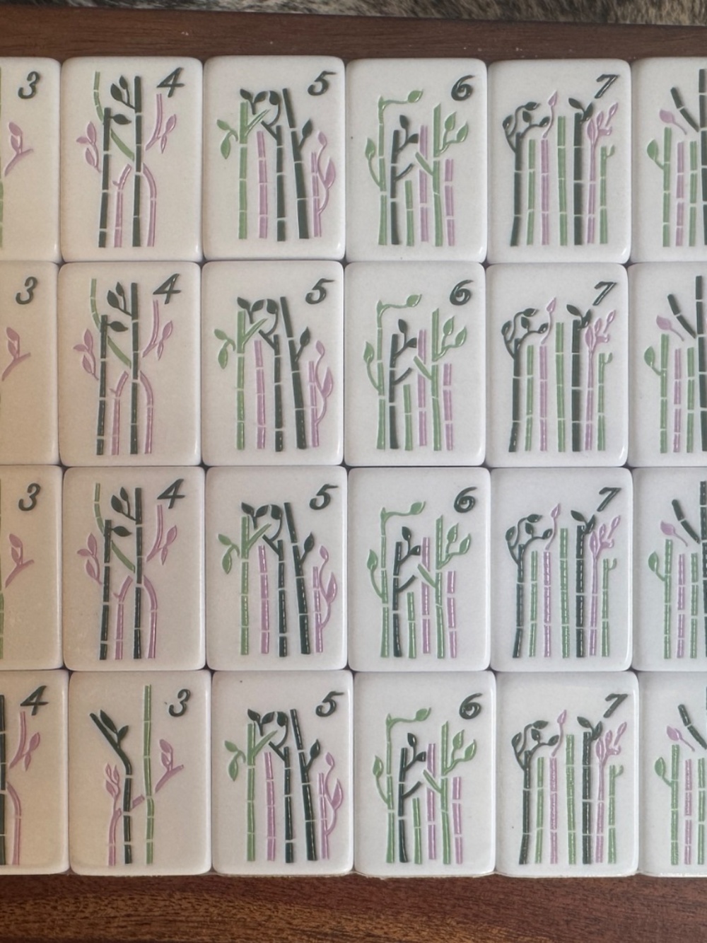 American Mahjong Tile Set NEW, 7 day deliver:Jade with lavender-Pink, cream face - Picture 8 of 11